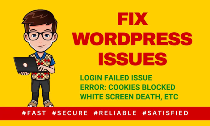 fix wordpress issues, wordpress errors or login issues safely