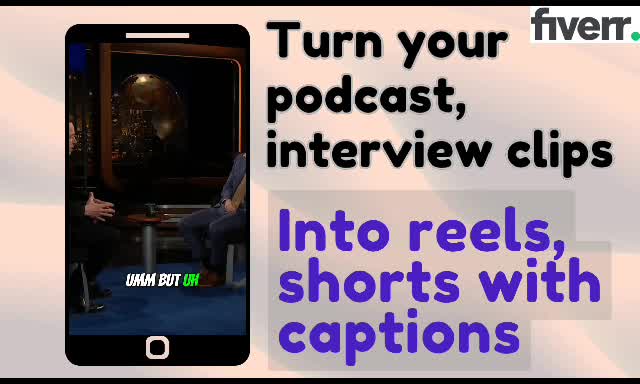 edit your podcast into short clips with captions