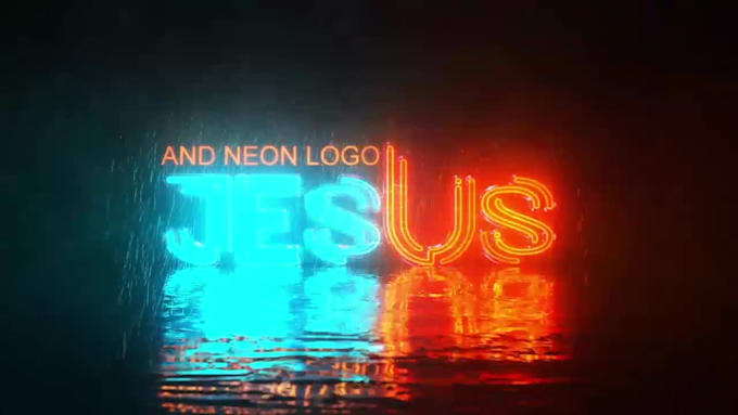 give animation to your logo with this neon and rain effect