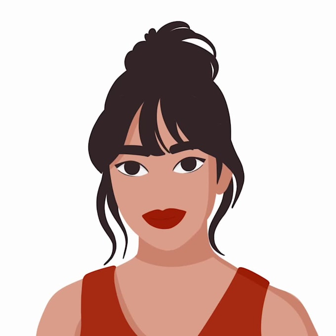 draw flat minimalist portrait from photo