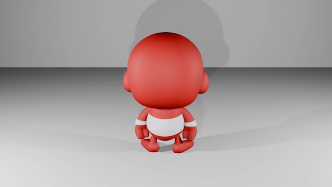 create 3d modeling character with low poly