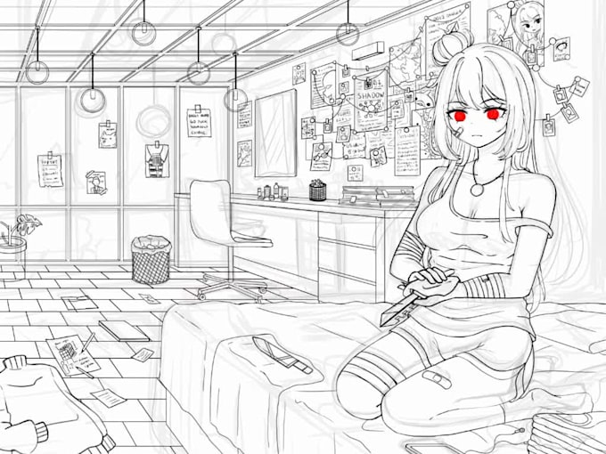 do anime style art commissions without background