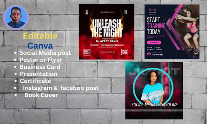 Create editable social media posts, ads using canva by Tushikamanetzch ...