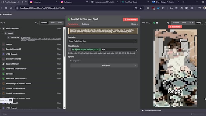 build you an n8n workflow for ai faceless youtube shorts with zero API cost