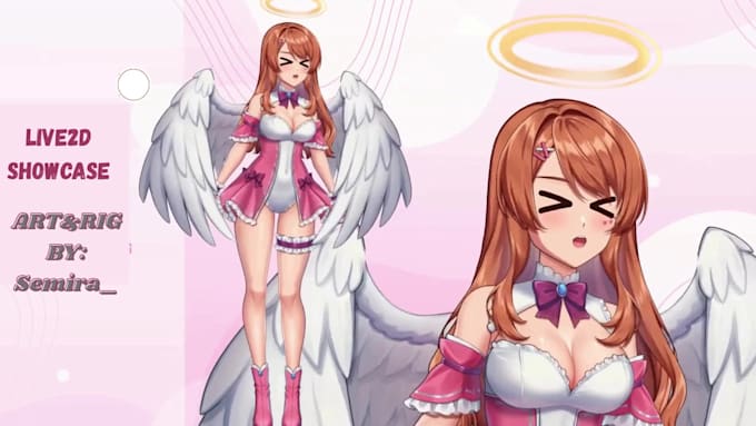 design amazing 2d vtuber character live 2d model rigging for vtuber