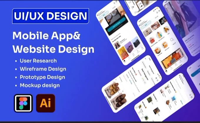 design modern mobile app UI UX for ios and android in figma