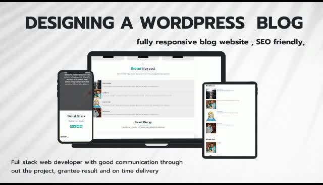 design fully responsive wordpress website or blog