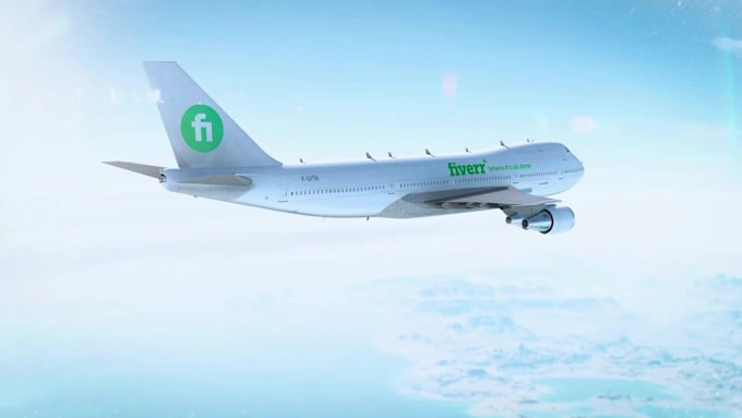 put your logo or text on a flying boeing plane