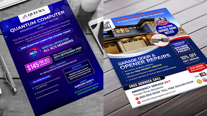 do corporate flyer, business brochure, and trifold brochure