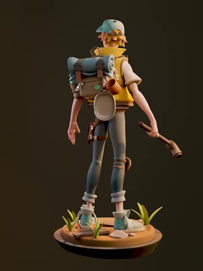 create 3d character design 3d rigging 3d modelling 3d games