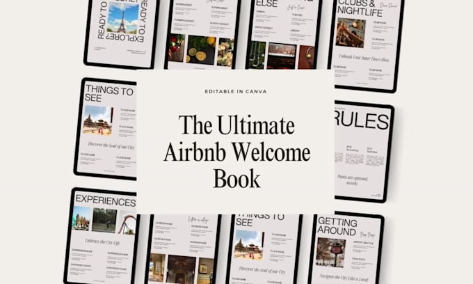 provide a ready to print airbnb welcome book template