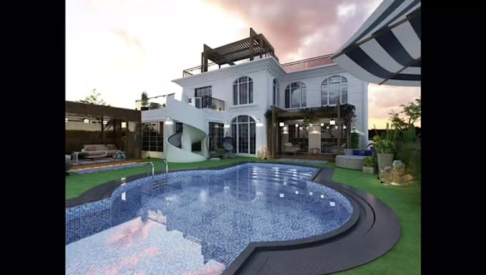 do architectural exterior rendering and 3d exterior visualization