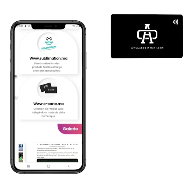 Create a saas digital business card by Jamail Fiverr