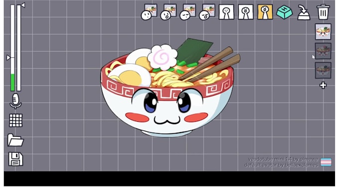 draw a highly expressive pngtuber