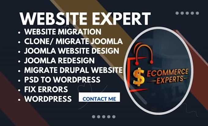 website migration, joomla website, fix, clone, migrate website, wordpress expert