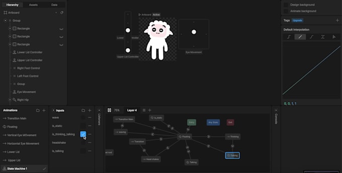 make interactive animations in rive and lottie