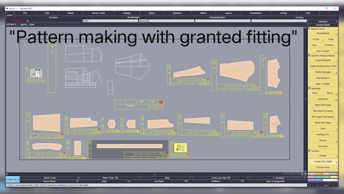 create sewing pattern and grading any garments dxf and PDF