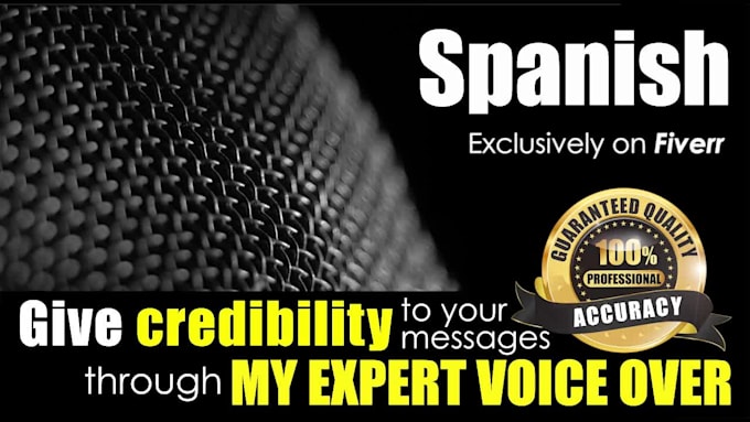 record a HQ and pro spanish vo with my human voice