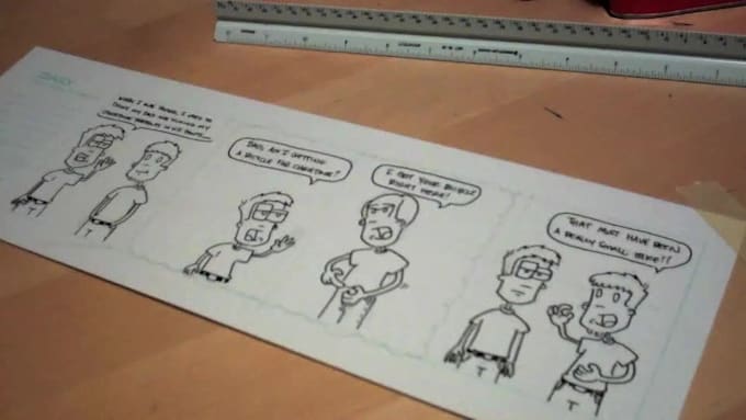 create a comic strip using your idea