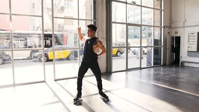 dance with roller skates on your music