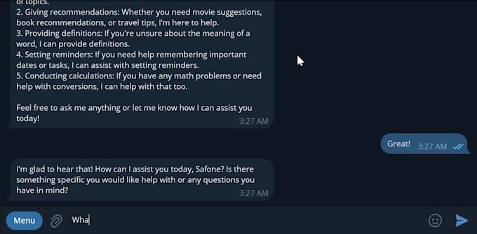 connect chatgpt to telegram