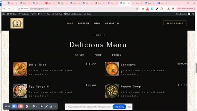 design club nightclub lounge website, sports bar website, hookah shisha website