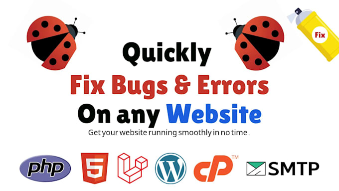 fix any website issue, error, or bug fast and securely