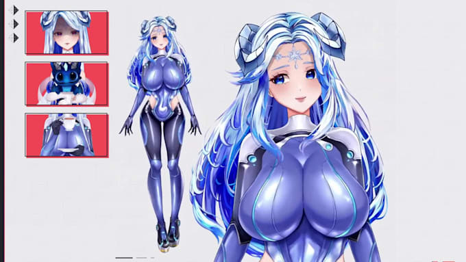 draw and rig live2d vtuber model live2d rigging live2d model live 2d vtuber nsfw