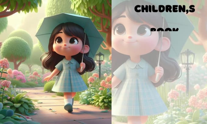 create pixar style childrens book illustration using ai