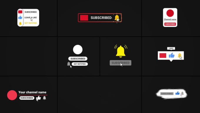 Create custom subscribe animation button or social lower third by ...
