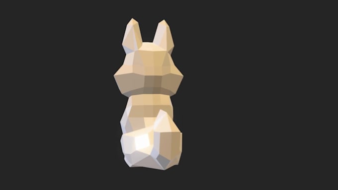 create a basic custom low poly 3d model for printing