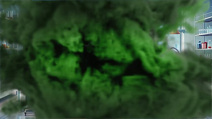make mad scientist laboratory 3d logo reveal animation