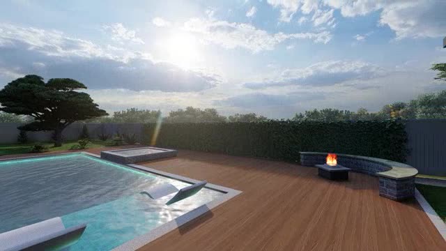 do landscape design, backyard, patio, garden, pool ,3d deck