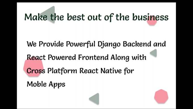 make an app and website react js, react native and django