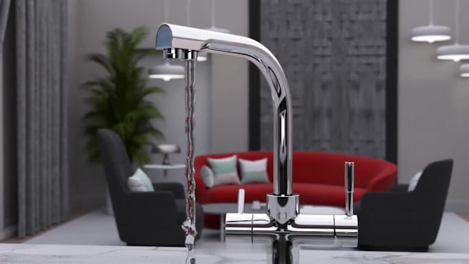 Water Rendered Render photorealistic cgi 3d water product, 3d fluid vfx, 3d water ...