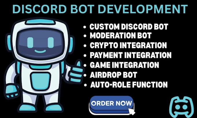 build custom discord bot autorole moderation bot game crypto airdrop chatbot