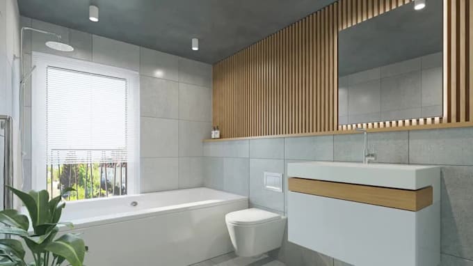 design and 3d rendering kitchen, bathroom, and interior design