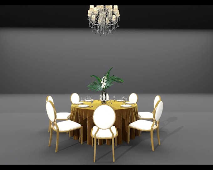 Wedding stage design table setting render 3d model by Genda_bloom | Fiverr