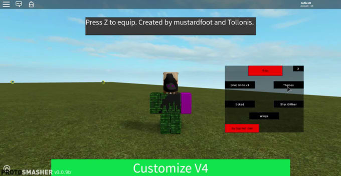 Costume Gui For Roblox By Tophatman Yt