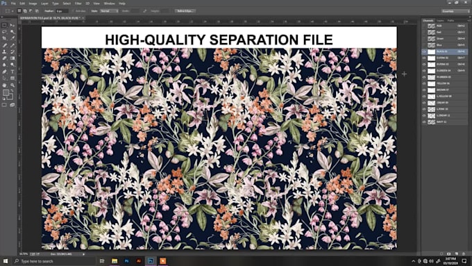 Pattern Seperated Do color separation for seamless pattern screen printing by ...