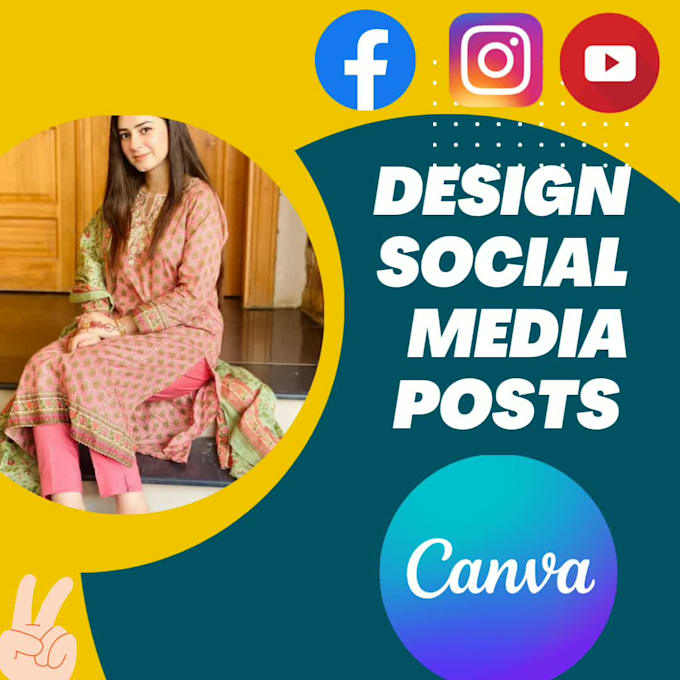 Create any editable social media design using canva by Saba_shafaq | Fiverr