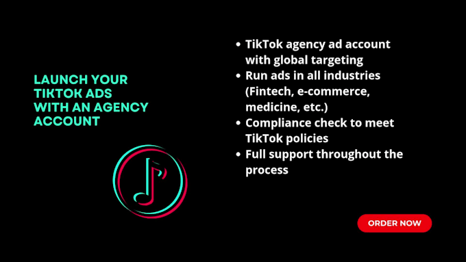 Create tiktok agency ads account by Growadswithme | Fiverr