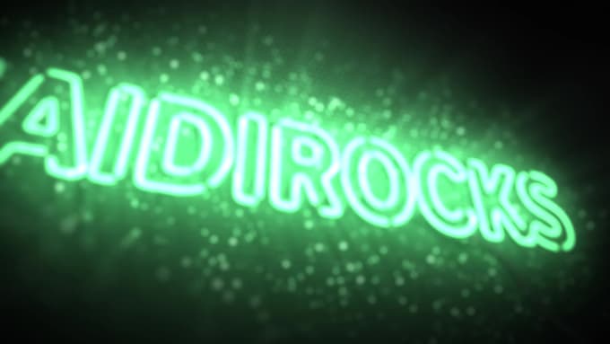 design neon logo animation