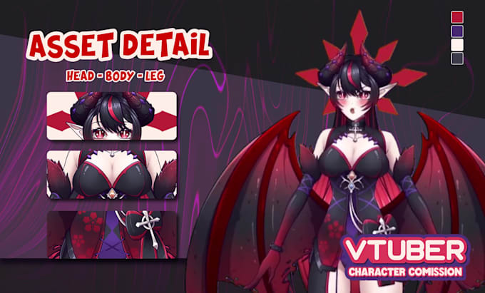 create live2d vtuber rigging with anime character manga style