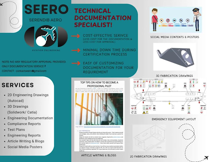 Create aircraft certification documentation and technical drawings by ...