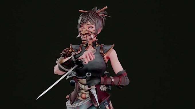 do 3d game character 3d game character animation game assets rig and 3d printing