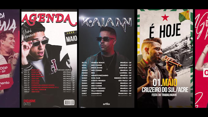 motion flyer for artists and events