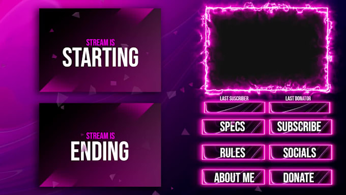 A complete custom overlay for your stream by Tattoomdv | Fiverr