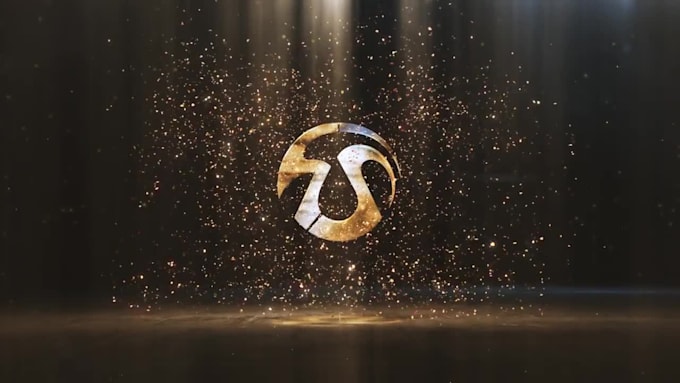 create a magical gold logo intro animation