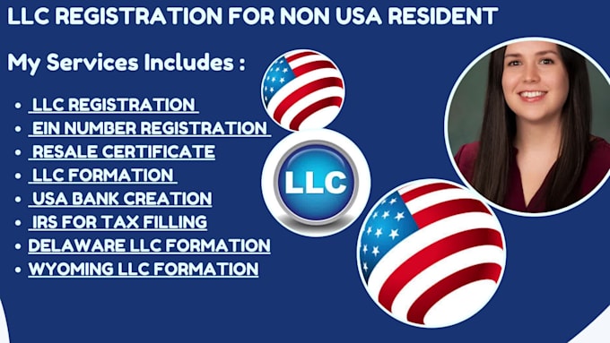 do wyoming llc  delaware USA llc ein number registration for non USA resident